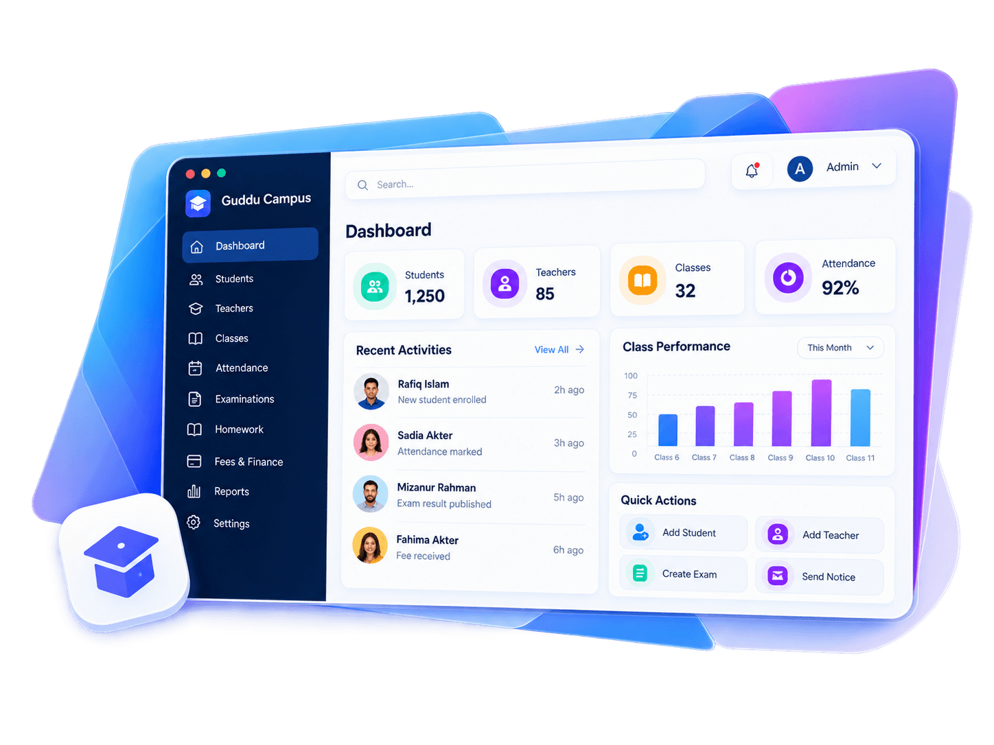 Guddu Campus dashboard