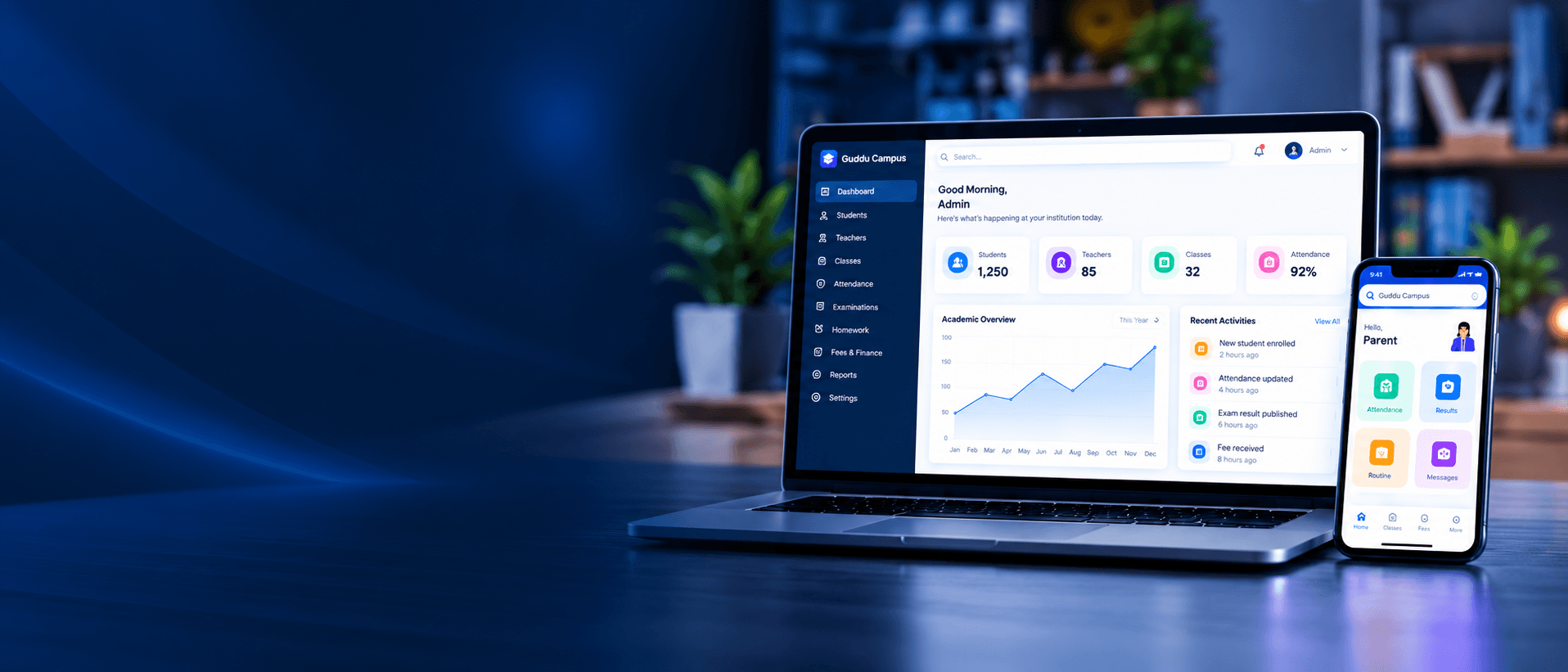 Guddu Campus education management dashboard